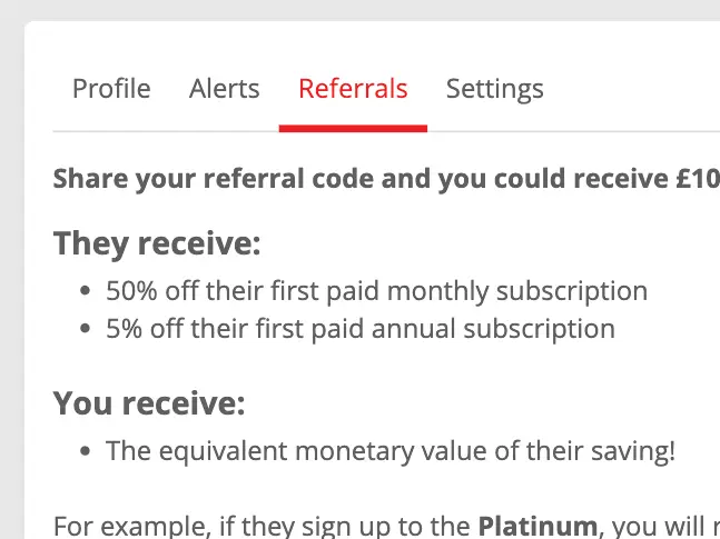 Screenshot of Inspect7® web portal showing the Referrals page
